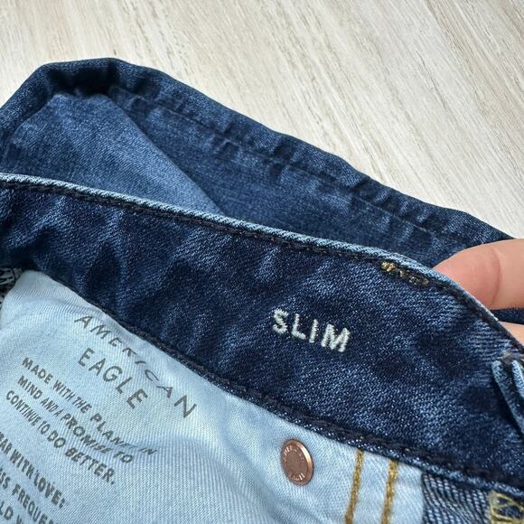 American Eagle AirFlex+ Temp Tech Blue Stretch Skinny Denim Casual Jeans 29x30 - Picture 8 of 13